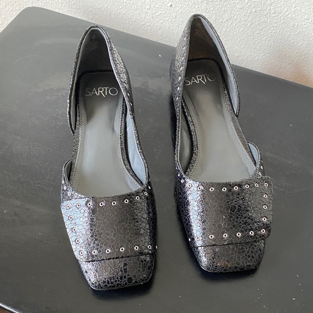 SARTO By Franco Sarto Tracy Embellished Flats with Eyelet Accents
